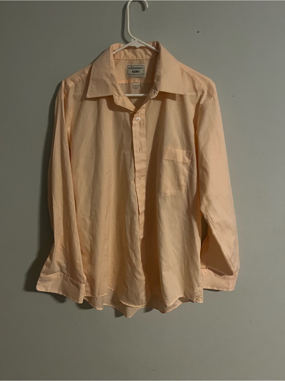 Arrow Men's Light Peach Button-Up Dress Shirt
